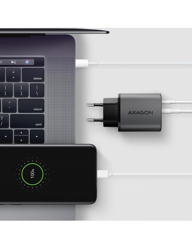 MOBILE CHARGER WALL USB 67W/GAN 2PORT ACU-PQ67 AXAGON