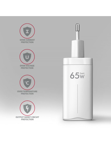 MOBILE CHARGER WALL USB 65W/GAN 3PORT ACU-DPQ65W AXAGON