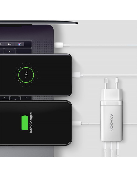 MOBILE CHARGER WALL USB 65W/GAN 3PORT ACU-DPQ65W AXAGON