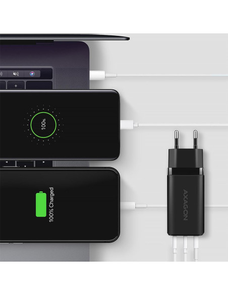 MOBILE CHARGER WALL USB 65W/GAN 3PORT ACU-DPQ65 AXAGON