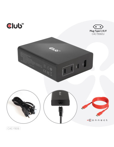 MOBILE TRAVEL CHARGER USB-C/132W GAN CAC-1906 CLUB3D
