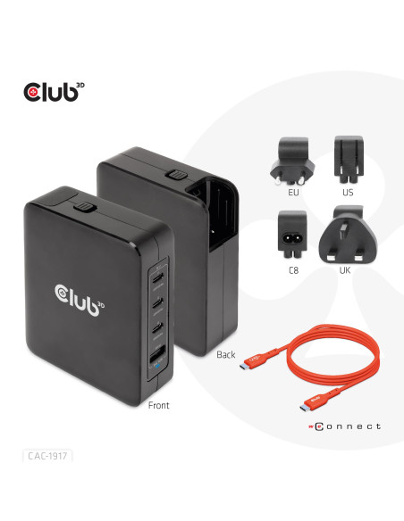 MOBILE TRAVEL CHARGER USB-C/140W GAN CAC-1917 CLUB3D