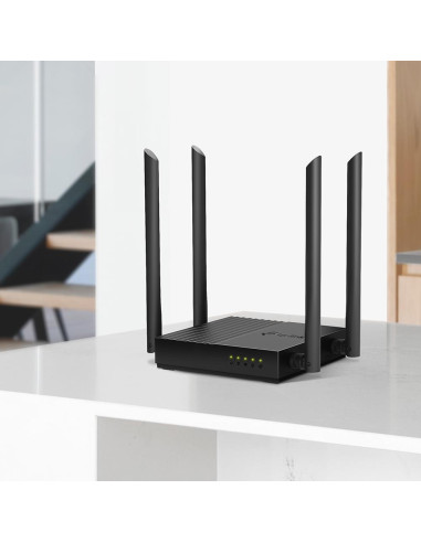 Wireless Router, TP-LINK, Wi-Fi 5 (802.11ac), Data speed 1200 Mbit/s, Ethernet WAN Yes, Ethernet LAN Yes, 4xLAN ports, ARCHERC6