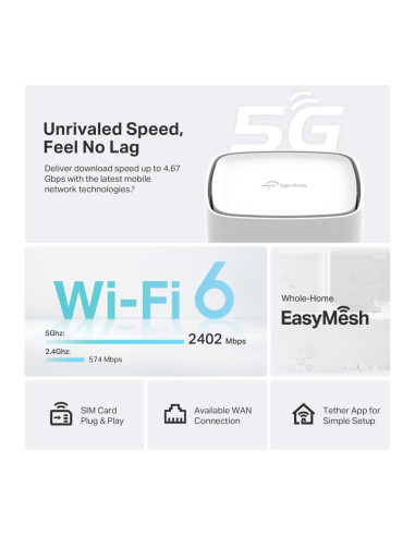 Wireless Router, TP-LINK, Wireless Router, 3000 Mbps, Mesh, 4G, 5G, ARCHERNX500