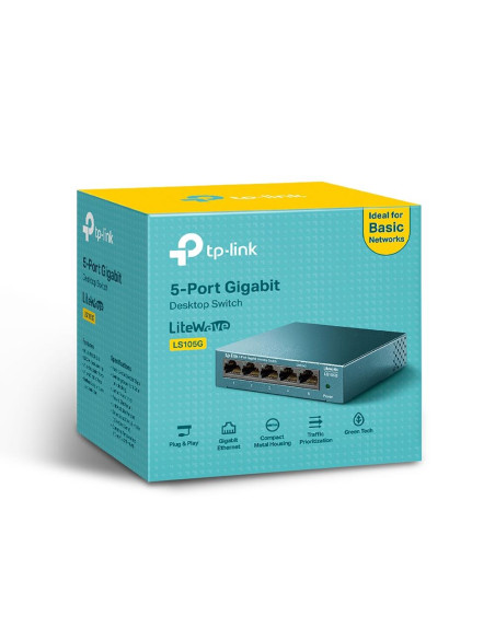 Switch, TP-LINK, LS105G, 5x10Base-T / 100Base-TX / 1000Base-T, LS105G