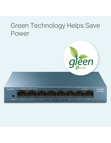 Switch, TP-LINK, TP-LINK LS108G, LS108G, 8x10Base-T / 100Base-TX / 1000Base-T, LS108G