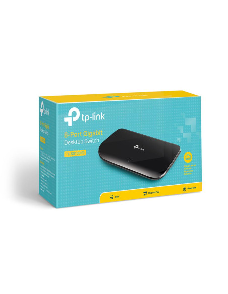 Switch, TP-LINK, 8x10Base-T / 100Base-TX / 1000Base-T, TL-SG1008D