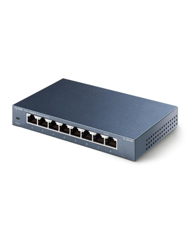 Switch, TP-LINK, TP-Link TL-SG108, Switch type Unmanaged, 8xRJ-45 ports, RJ-45 Ports Type Gigabit Ethernet (10/100/1000), 8xGig