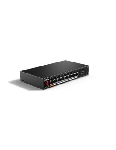 Switch, DAHUA, Desktop/pedestal, 8x10Base-T / 100Base-TX, PoE ports 4, 60 Watts, SF1008LP