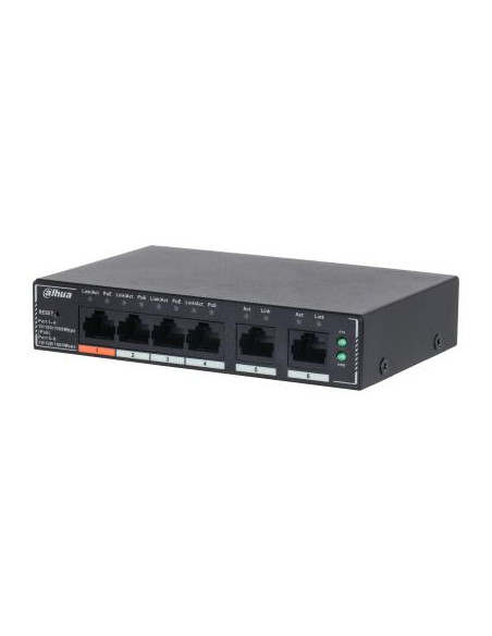 Switch, DAHUA, DH-SG4006P, Switch layer L2, 6xRJ-45 ports, RJ-45 Ports Type Gigabit Ethernet (10/100/1000), 4xPower over Ethern