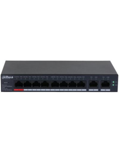 Switch, DAHUA, CS4010-8GT-110, Type L2, Desktop/pedestal, 8x10Base-T / 100Base-TX / 1000Base-T, PoE ports 8, DH-CS4010-8GT-110