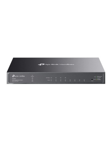 Switch, TP-LINK, Omada, TL-SG2008P, Type L2+, Desktop/pedestal, 8x10Base-T / 100Base-TX / 1000Base-T, PoE+ ports 4, 62 Watts, T