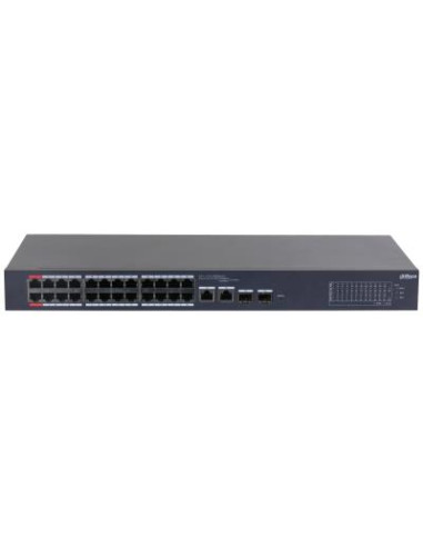 Switch, DAHUA, CS4226-24ET-240, Desktop/pedestal, Rack 1U, 24x10Base-T / 100Base-TX, 2x10/100/1000BASE-T/SFP combo, 2, 26, PoE 