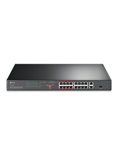 Switch, TP-LINK, Desktop/pedestal, 16x10Base-T / 100Base-TX, PoE+ ports 16, TL-SL1218P