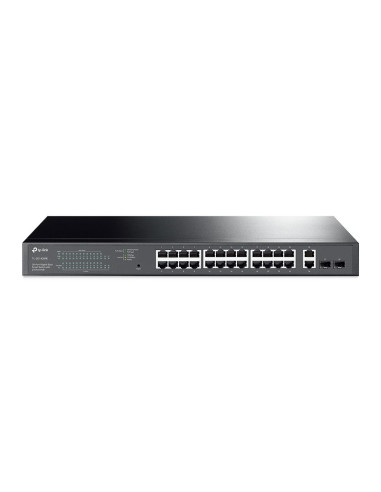 Switch, TP-LINK, Desktop/pedestal, 28x10Base-T / 100Base-TX / 1000Base-T, PoE+ ports 24, 250 Watts, TL-SG1428PE