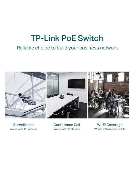 Switch, TP-LINK, Desktop/pedestal, 28x10Base-T / 100Base-TX / 1000Base-T, PoE+ ports 24, 250 Watts, TL-SG1428PE