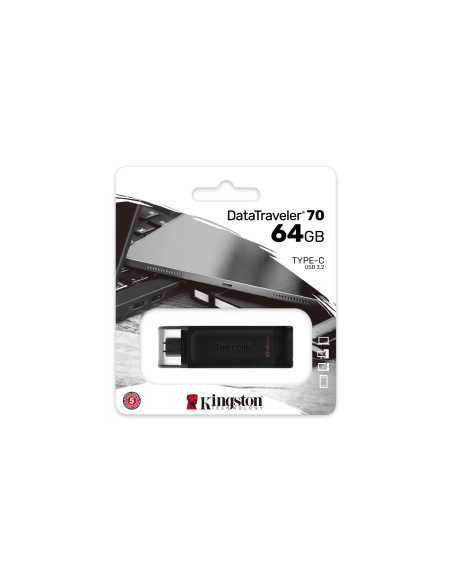 MEMORY DRIVE FLASH USB-C 64GB/DT70/64GB KINGSTON