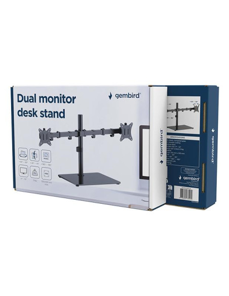 MONITOR ACC DESK STAND 17-32"/DUAL MS-D2ST-01 GEMBIRD