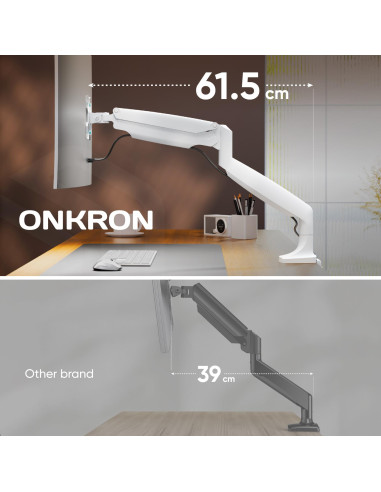 MONITOR ACC DESK MOUNT/13-32" WHITE G100-W ONKRON