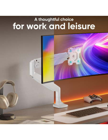 MONITOR ACC DESK MOUNT/13-32" WHITE G100-W ONKRON