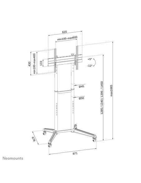 TV SET ACC FLOOR STAND 37-70"/FL50-540BL1 NEOMOUNTS