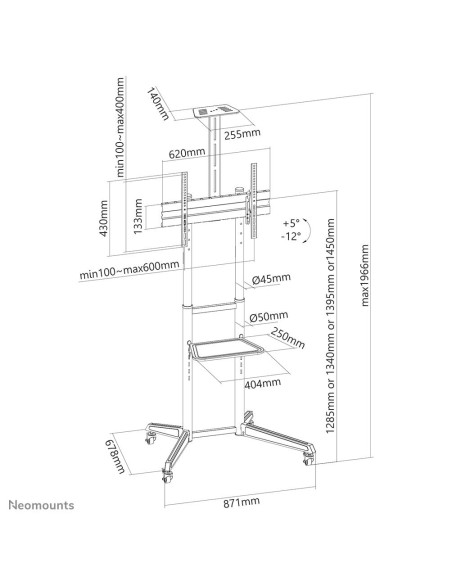 TV SET ACC FLOOR STAND 37-70"/FL50-550BL1 NEOMOUNTS