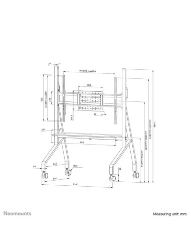 TV SET ACC FLOOR STAND 55-86"/FL50-525BL1 NEOMOUNTS