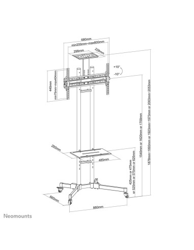 TV SET ACC FLOOR STAND BLACK/32-55" PLASMA-M1700E NEOMOUNTS