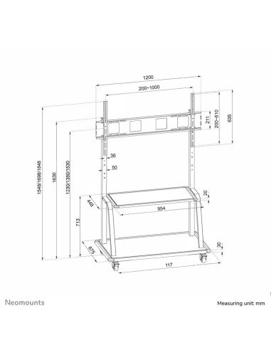 TV SET ACC FLOOR STAND 60-105"/NS-M4000BLACK NEOMOUNTS