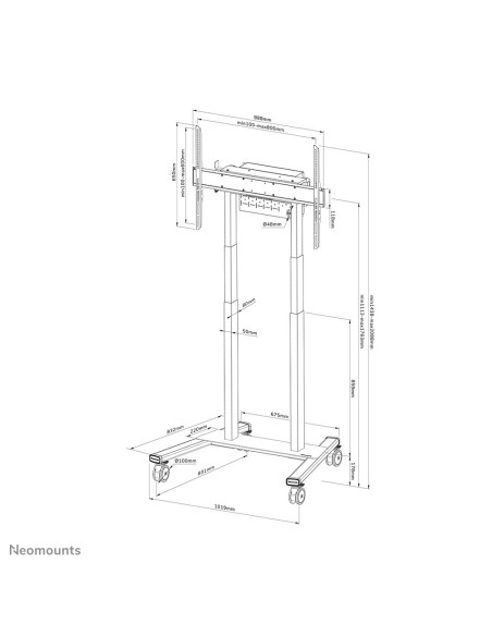 TV SET ACC FLOOR STAND 37-100"/FL55-875WH1 NEOMOUNTS