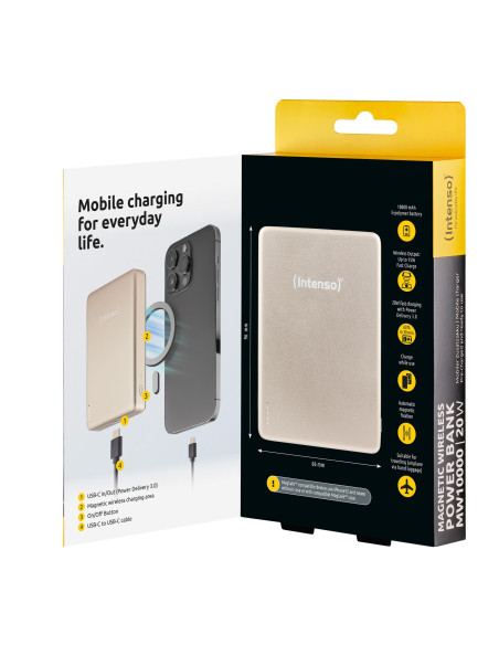 POWER BANK USB 10000MAH MAG/CHAMPAGNE 7344031 INTENSO