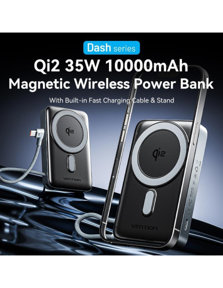 POWER BANK WRL 10000MAH 35W/GREY FKHH0 VENTION