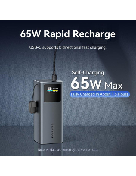 POWER BANK USB 20000MAH 100W/FKCH0 VENTION