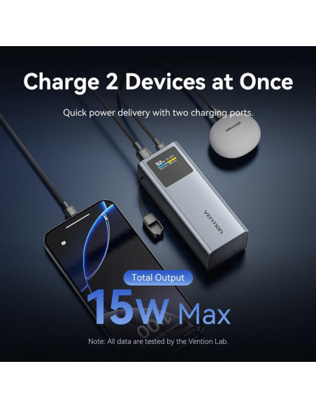 POWER BANK USB 20000MAH 100W/FKCH0 VENTION