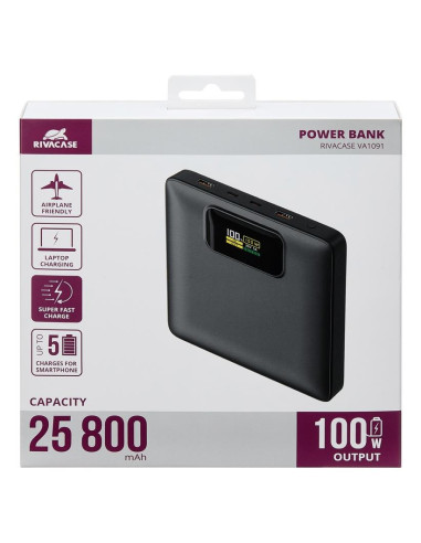 POWER BANK USB 25800MAH/VA1091 RIVACASE