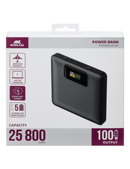 POWER BANK USB 25800MAH/VA1091 RIVACASE