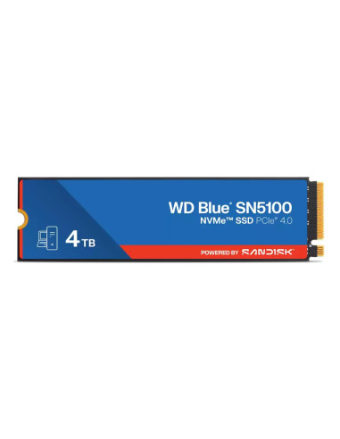 SSD, SANDISK, Blue SN5100, 4TB, M.2, NVMe, 3D QLC, Write speed 6700 MBytes/sec, Read speed 6900 MBytes/sec, 2.38mm, TBW 1200 TB