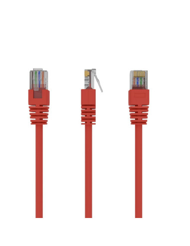 PATCH CABLE CAT5E UTP 0.5M/RED PP12-0.5M/R GEMBIRD