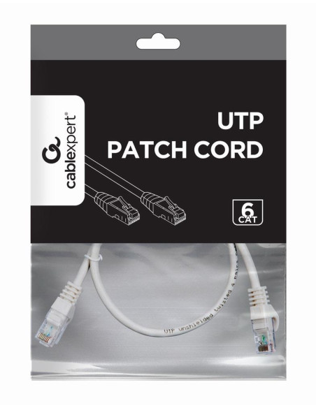 PATCH CABLE CAT6 UTP 0.5M/GREY PP6U-0.5M GEMBIRD