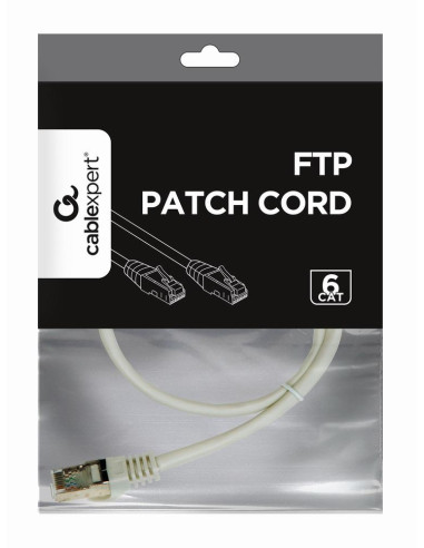 PATCH CABLE CAT6 FTP 0.5M/GREY PP6-0.5M GEMBIRD