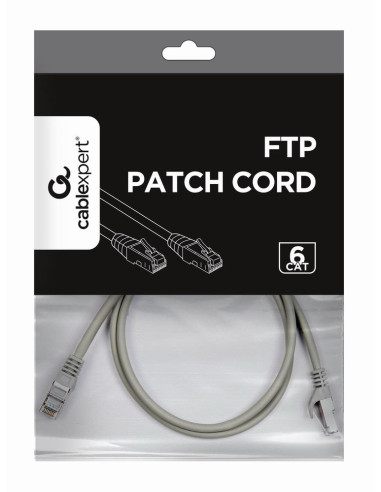 PATCH CABLE CAT6 FTP 1M/GREY PP6-1M GEMBIRD