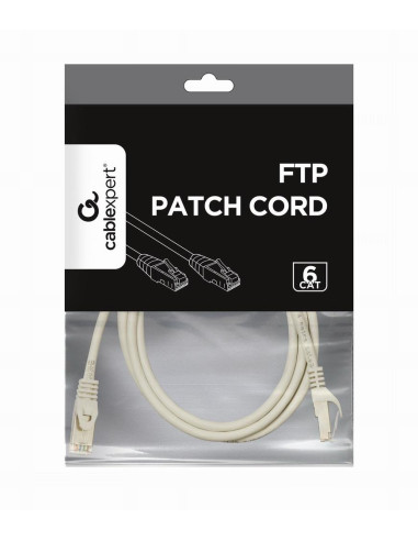 PATCH CABLE CAT6 FTP 2M/GREY PP6-2M GEMBIRD