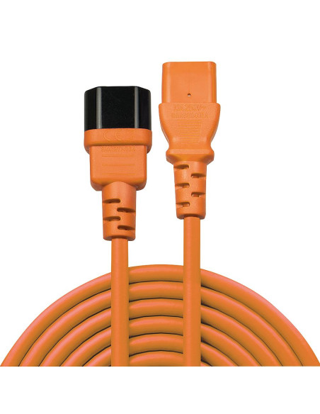 CABLE POWER IEC EXTENSION 1M/ORANGE 30474 LINDY