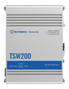 Switch, TELTONIKA, TSW2000000B0, PoE ports 8, 240 Watts, TSW200