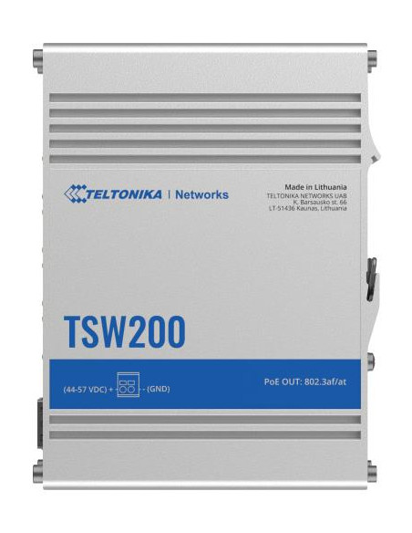 Switch, TELTONIKA, TSW2000000B0, PoE ports 8, 240 Watts, TSW200