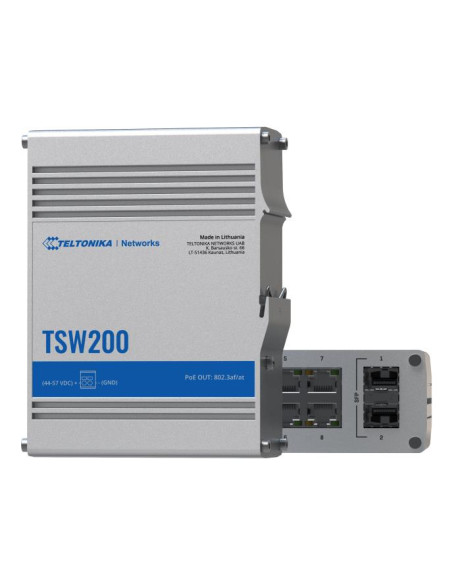 Switch, TELTONIKA, TSW2000000B0, PoE ports 8, 240 Watts, TSW200
