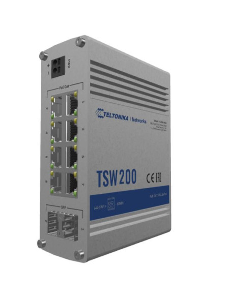 Switch, TELTONIKA, TSW2000000B0, PoE ports 8, 240 Watts, TSW200
