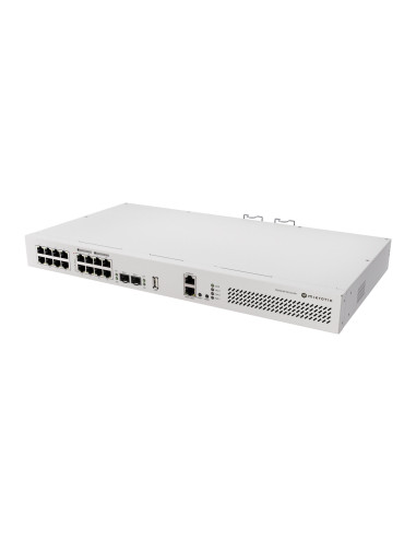 Switch, MIKROTIK, CRS418-8P-8G-2S+RM, Switch layer L2/L3, Rack mounting Yes, Form factor 1U, 16xRJ-45 ports, RJ-45 Ports Type G