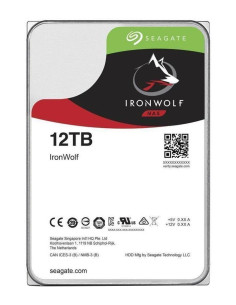 HDD, SEAGATE, IronWolf, 12TB, SATA 3.0, 256 MB, 7200 rpm, 3,5", ST12000VN0008