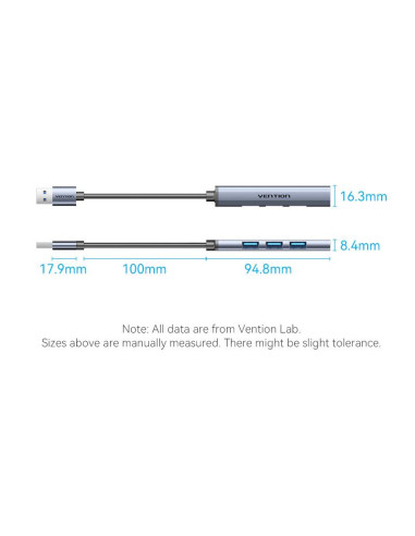 I/O HUB 4-IN-1 USB 3.0 MINI/0.15M CKOHB VENTION